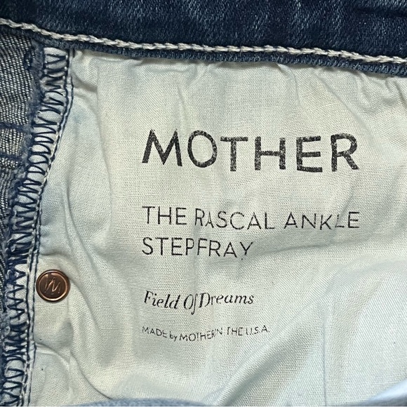 MOTHER Rascal Ankle Step Fray Denim Jeans High Rise Waist Raw Hem Distressed 26 - Picture 3 of 15